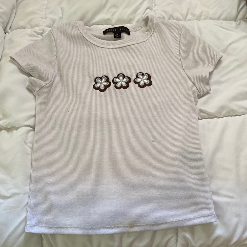 flower shirt minor stains washable (pictured)